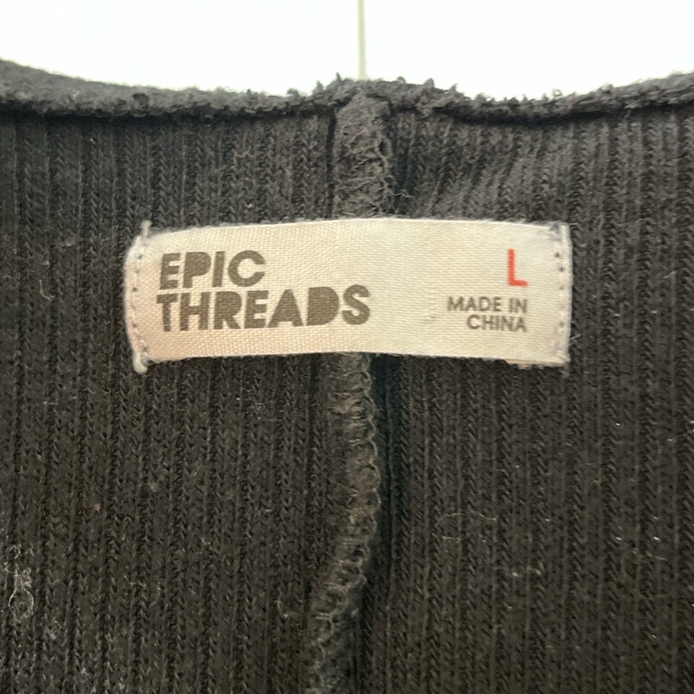 Epic Threads Black Ribbed Vest - Picture 3 of 5